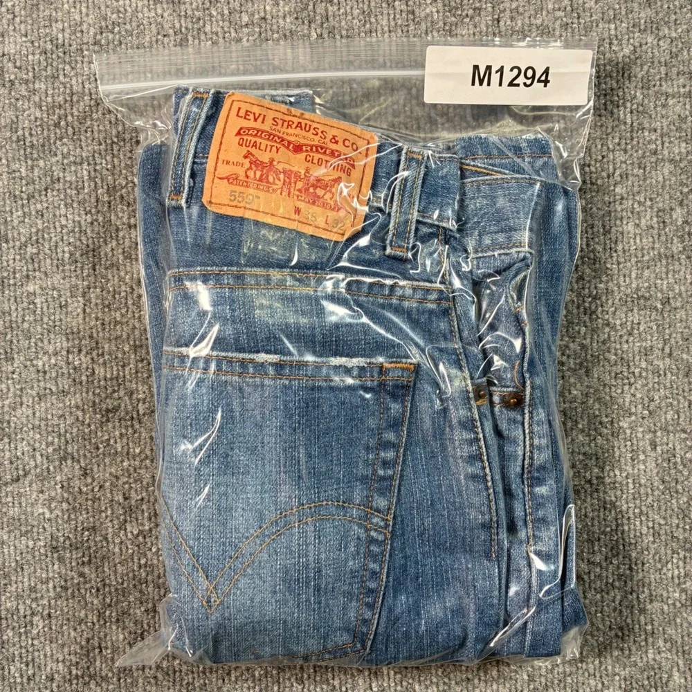 Levis 559 Relaxed Straight Jeans Mens 38x32 Blue Medium Wash Denim Workwear